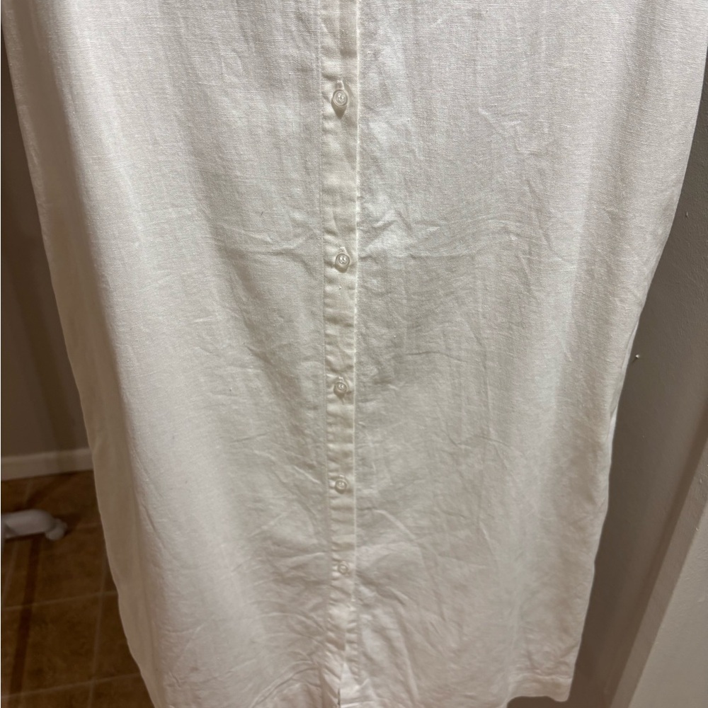Saks Fifth Avenue MIDI Button Down Collared Dress Size Small - Picture 5 of 9